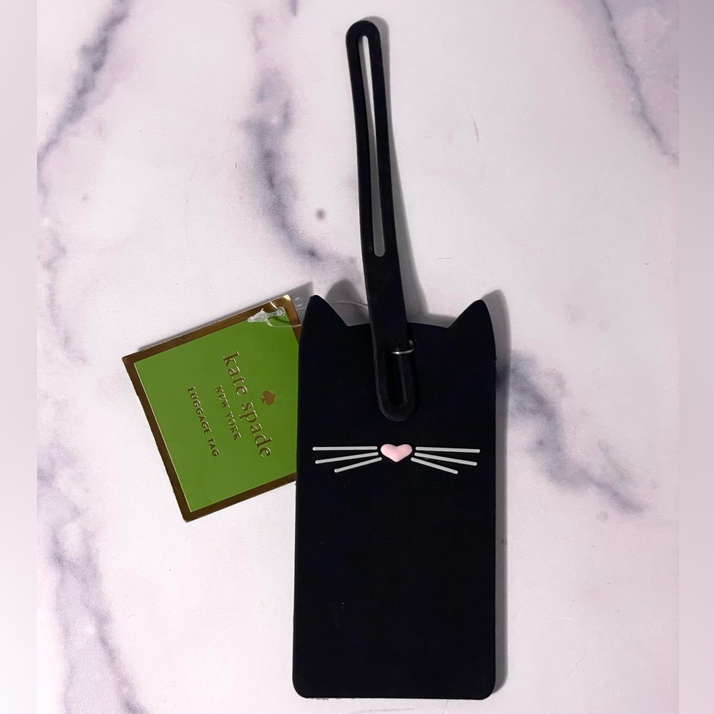 Kate Spade Off We Go Cat Luggage Tag NWT